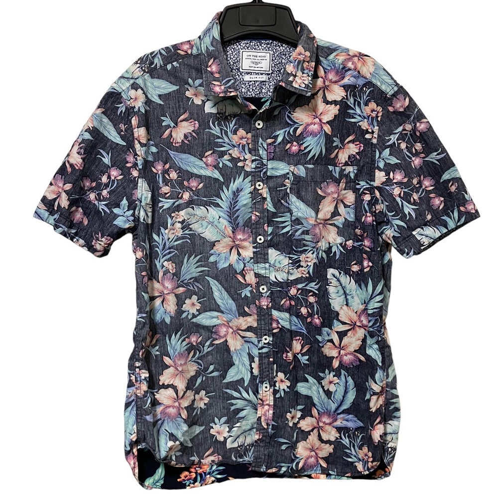 On The Road Floral Hawaiian Shirt Slim Fit